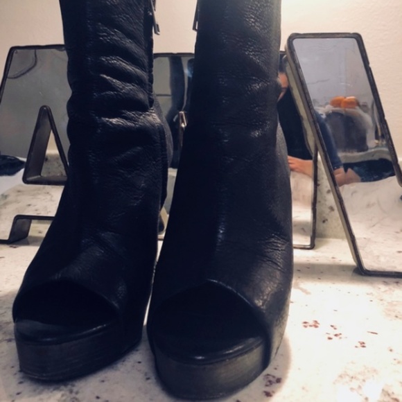 All Saints Black Heeled Booties, Barely Worn! - Picture 2 of 4